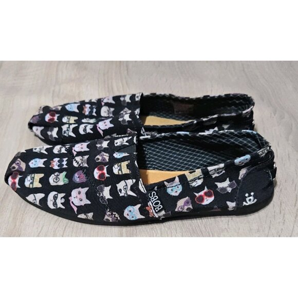 Bobs For Dogs Womens Size 8 Cat Slip On Flats Shoes Black - Picture 2 of 8